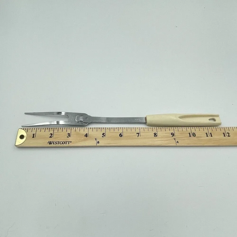 5 PC Vintage MCM Cream Yellow Bakelite Lot Kitchen Serveware Knife Fork Pie Cake